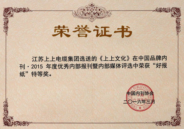 《mg冰球突破文化》荣获中国品牌内刊“好报纸”特等奖