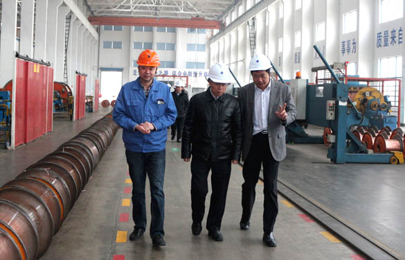 江苏省经信委副主任周毅彪来mg冰球突破电缆调研