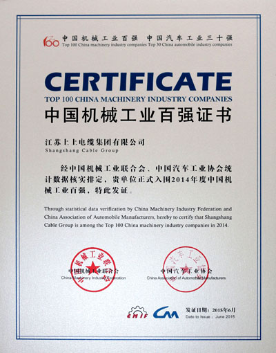 mg冰球突破电缆一连11年入选“中国机械工业百强企业”