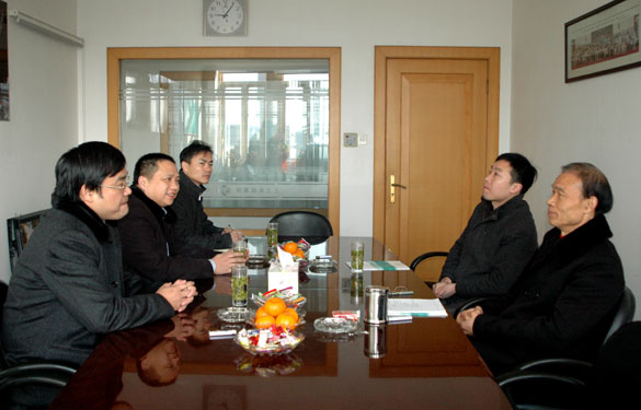 溧阳市供电公司陆总一行来mg冰球突破集团走访