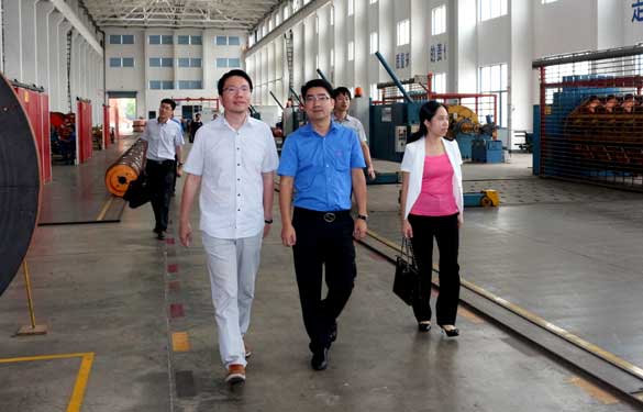 9月10日，，，，，，，溧阳市副市长陈安一行来mg冰球突破电缆调研