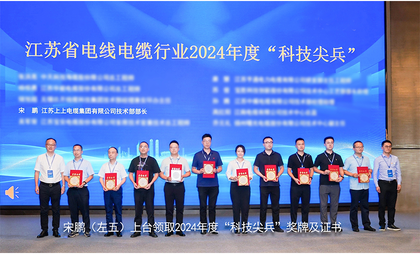 祝贺！mg冰球突破电缆员工获评江苏省线缆行业“科技尖兵”称呼